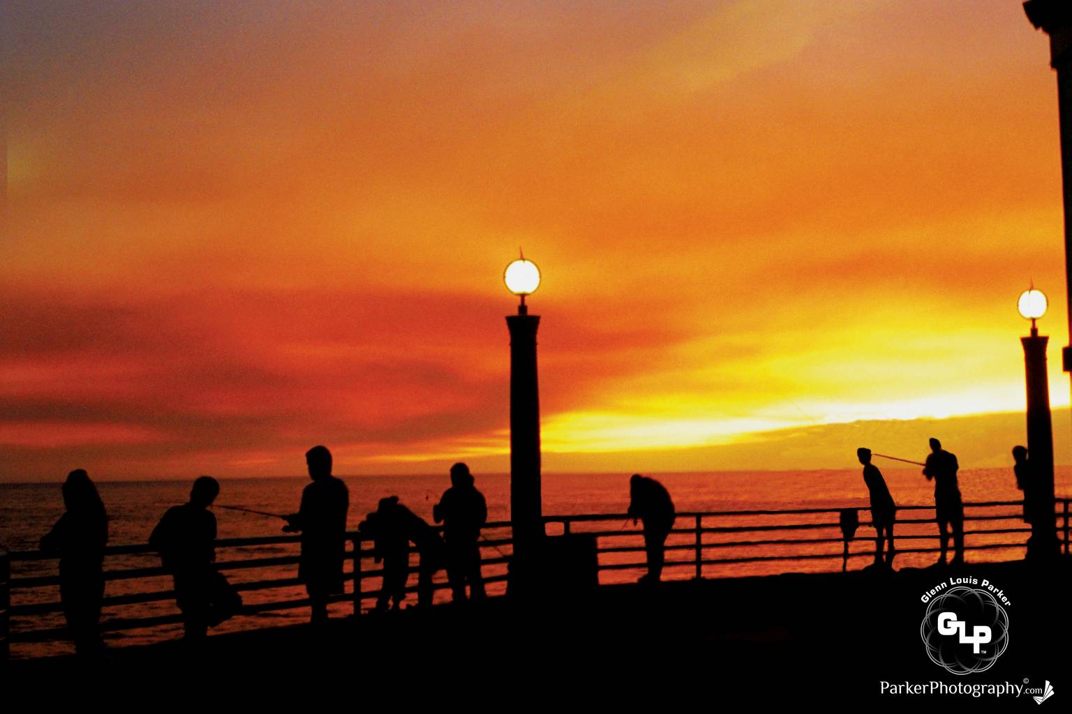  - ParkerPhotography-Founded1992-Manhattan-Beach-Pier-California-During-the-1992-Malibu-Topanga-Canyon-Fires